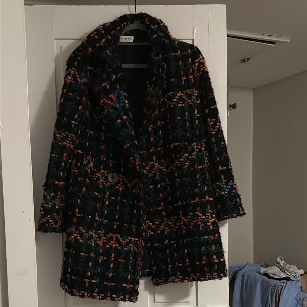 Multicolor Patterned Women's Coat